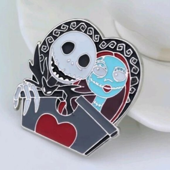 3/$15~Jack Skellington and Sally Enamel Pin - Picture 1 of 3